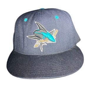 Sharks Zephyr fitted hat size 7 3/8